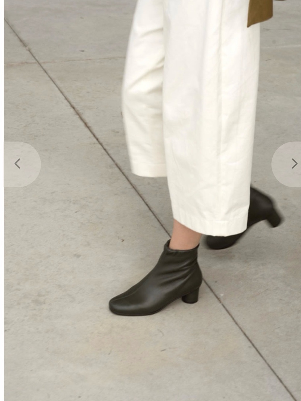 Anne Thomas Black Leather Rutched Boots